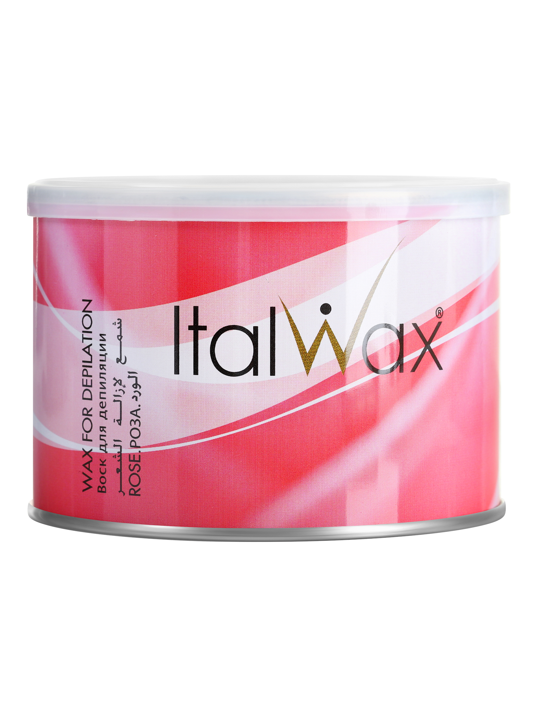 Воск для депиляции Italwax жидкий, теплый, в банке, удаление волос для ног, Роза, 400 мл лосьон для тела до депиляции italwax спрей очищающий перед удалением волос алоэ 100 мл