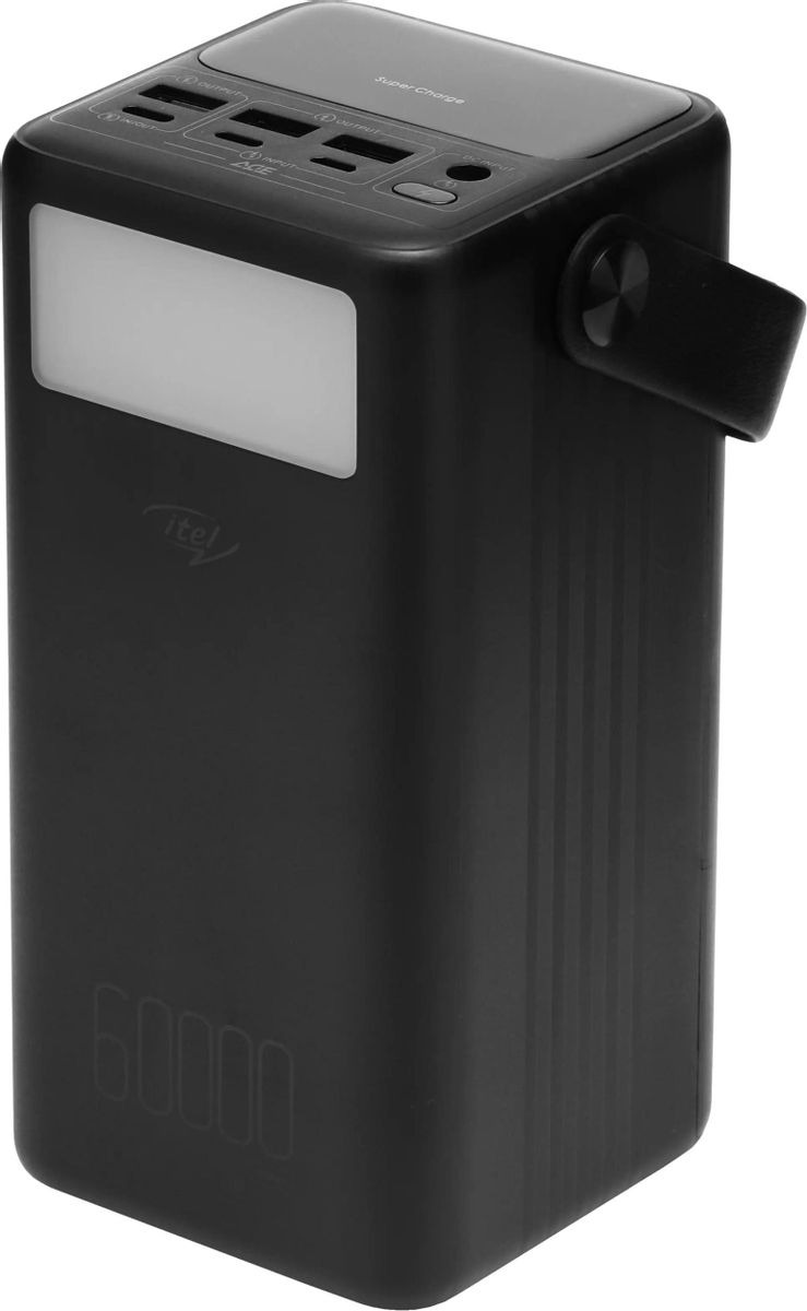 

Внешний аккумулятор Power Bank ITEL Maxpower 600PF, 60000мAч, черный, Внешний аккумулятор (Power Bank) ITEL Maxpower 600PF, 60000мAч, черный