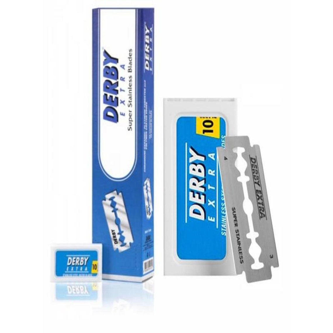 фото Сменные лезвия для бритья derby extra blue double edge razor blade 200 шт