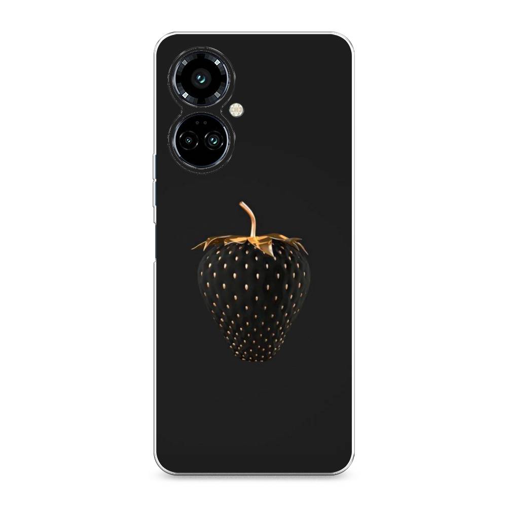 

Силиконовый чехол "Черно-золотая клубника" на Tecno Camon 19 Pro, Черно-золотая клубника