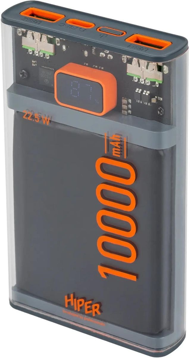 

Внешний аккумулятор Power Bank HIPER CORE X Transparent, 10000мAч, черный, Внешний аккумулятор (Power Bank) HIPER CORE X Transparent, 10000мAч, черный