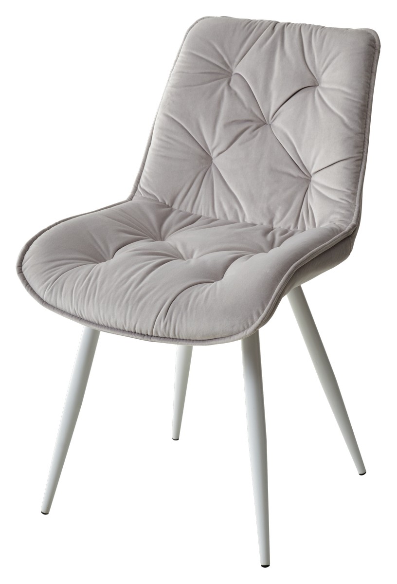 

Стул M-CITY MONACO (4 шт.) UF910-02 LIGHT GREY, велюр/белый каркас, MONACO (4 шт.)