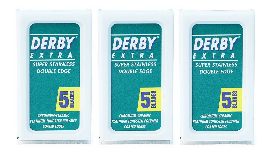 

Сменные лезвия для бритья 3 контейнера по 5 лезвий Derby Extra Double Edge Razor Blade