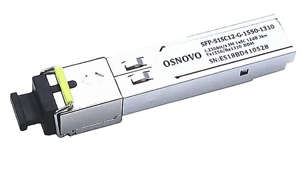 dem q2810q lr4 a1a трансивер qsfp28 с 1 портом 100gbase lr4 для одномодового оптического кабеля до 10 км SFP-модуль Osnovo SFP-S1SC12-G-1550-1310