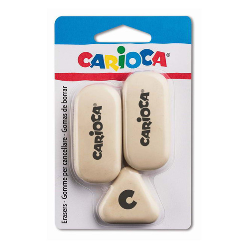 

Упаковка наборов ластиков Carioca SCHOOL, каучук, белый 42782, SCHOOL