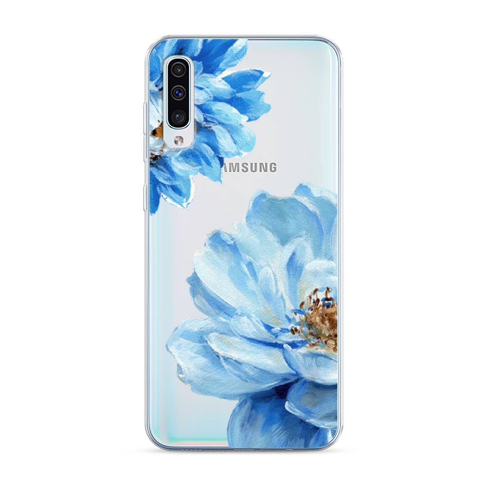 фото Силиконовый чехол "голубые клематисы" на samsung galaxy a30s awog