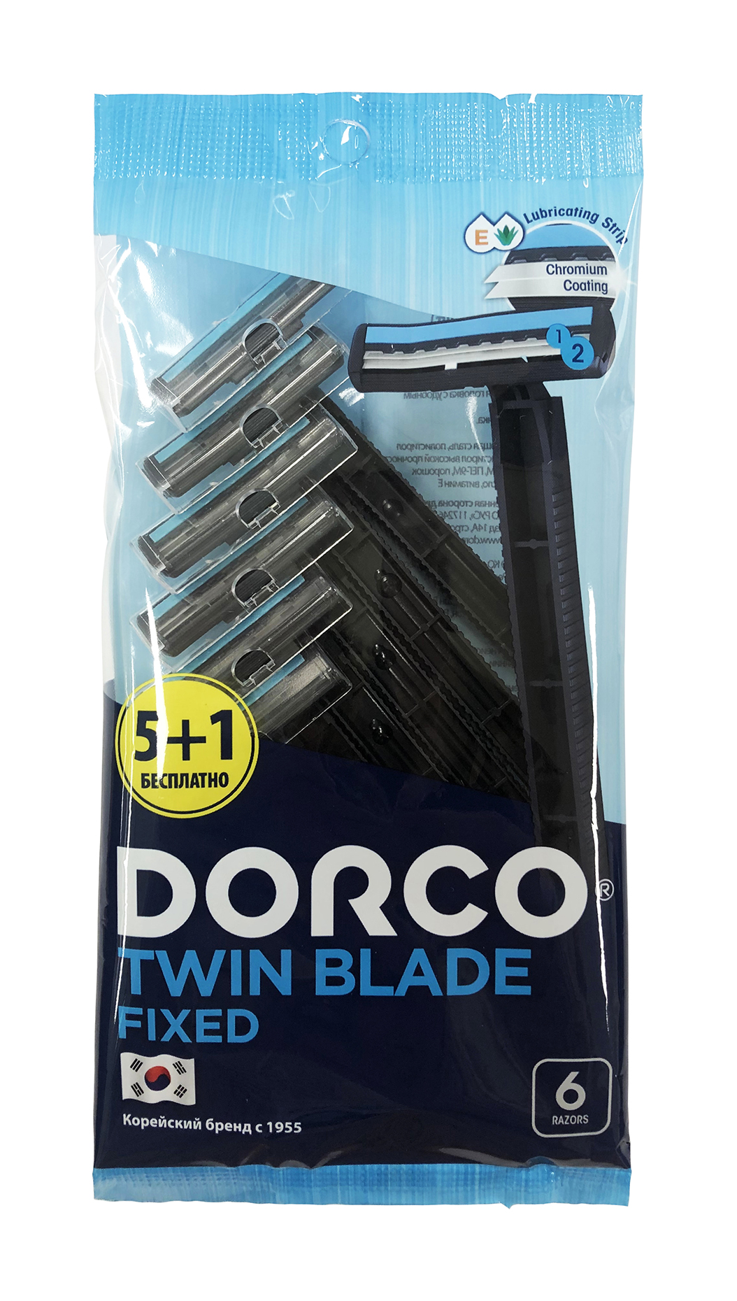 Станок для бритья Dorco Twin Blade Fixed 6 шт