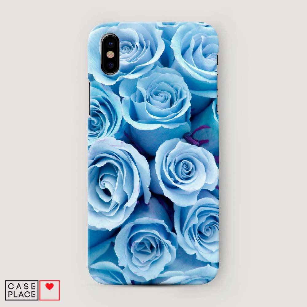 

Пластиковый чехол "Лазурные розы" на Apple iPhone XS Max (10S Max), 11920-6