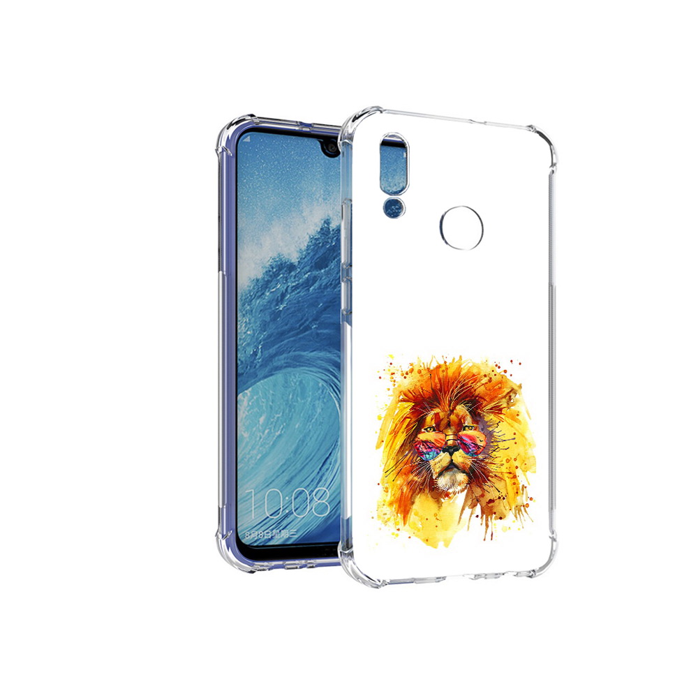 

Чехол MyPads Tocco для Huawei P Smart (2019) лев в очках, Прозрачный, Tocco