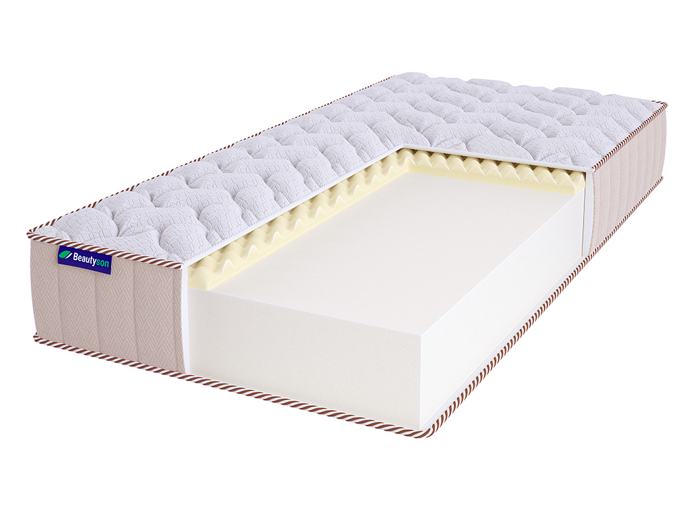 

Матрас Beautyson Roll Foam Hard 14 Massage Lux 200х195, Бежевый;белый;серый;серебристый, Roll Foam Hard 14 Massage Lux