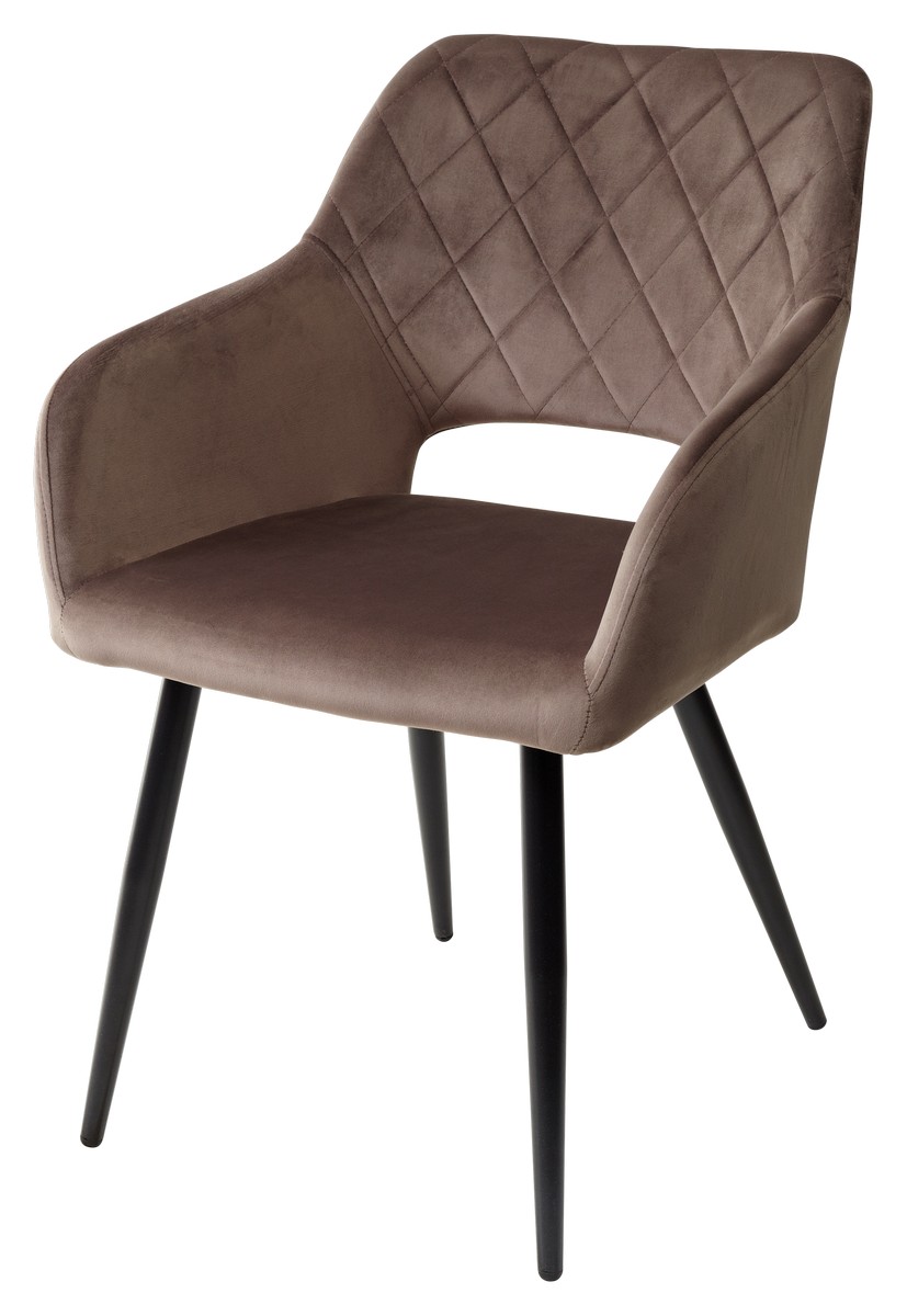 

Стул M-CITY ALLY (2 шт.) BLUVEL-38 латте / черный каркас, ALLY