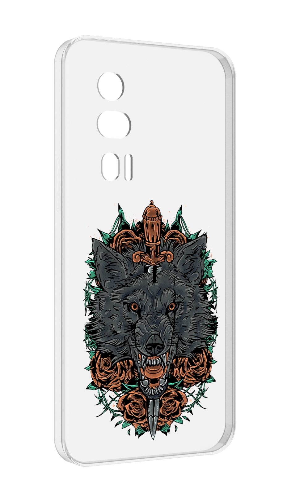 

Чехол MyPads красивый злой волк для Xiaomi Redmi K60 противоударный, Tocco