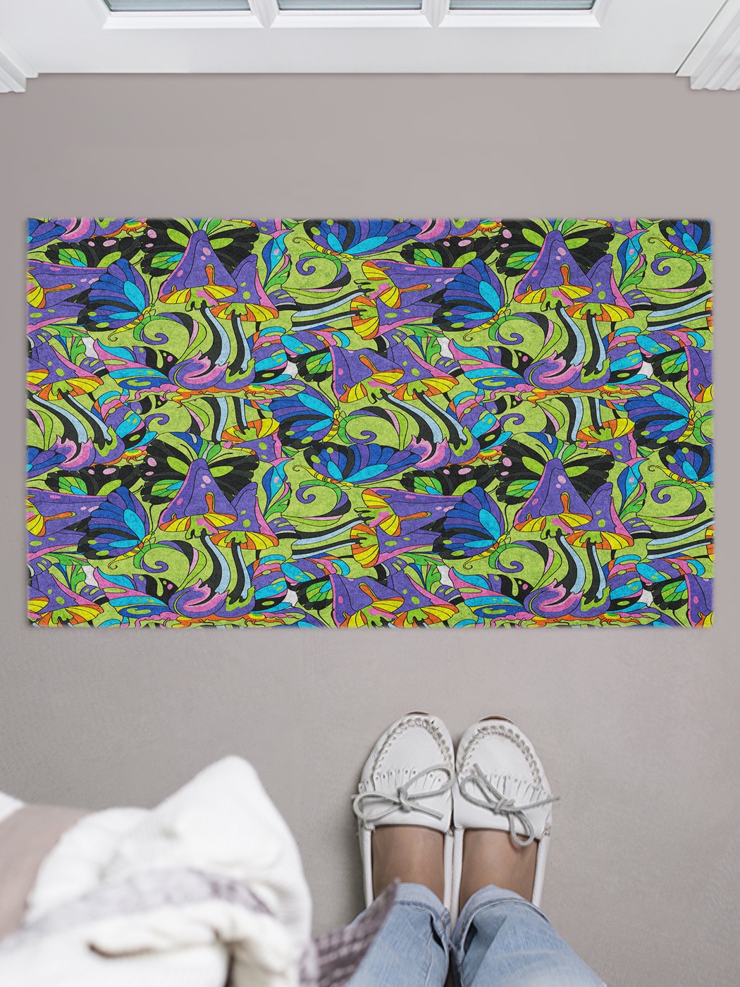 

door_36863 Придверный коврик в прихожую для обуви, на резиновой основе, 75x45 см