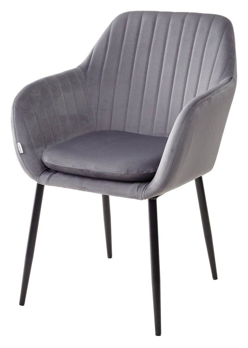 

Стул M-CITY ALABAMA (2 шт.) BLUVEL-14 GREY, велюр, ALABAMA
