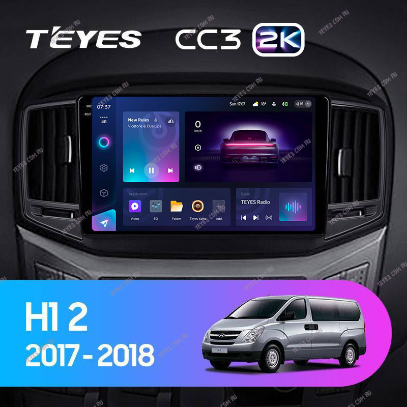 Автомобильная магнитола Teyes CC3 2K 360 6/128 Hyundai H1 2 (2017-2018)