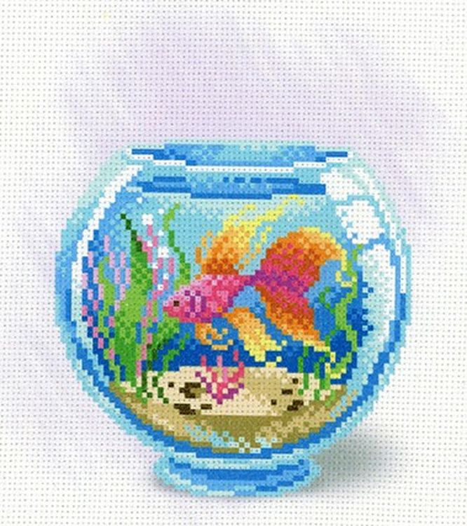 

Рисунок на ткани «Взгляд золотой рыбки»