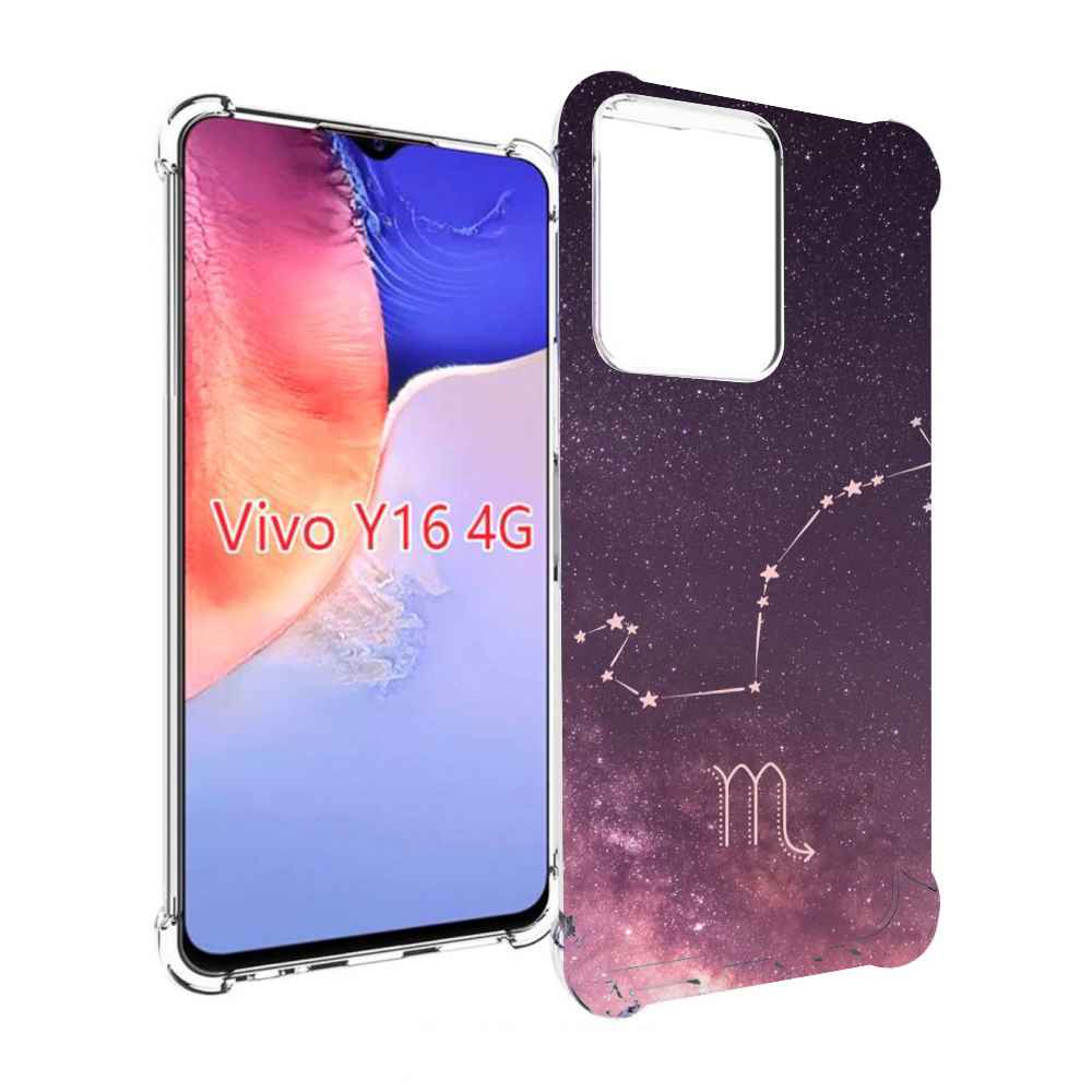 

Чехол MyPads знак зодиака скорпион 4 для Vivo Y16 4G/ Vivo Y02S, Прозрачный, Tocco