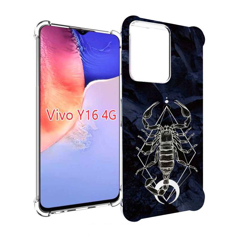 

Чехол MyPads знак зодиака скорпион 3 для Vivo Y16 4G/ Vivo Y02S, Прозрачный, Tocco