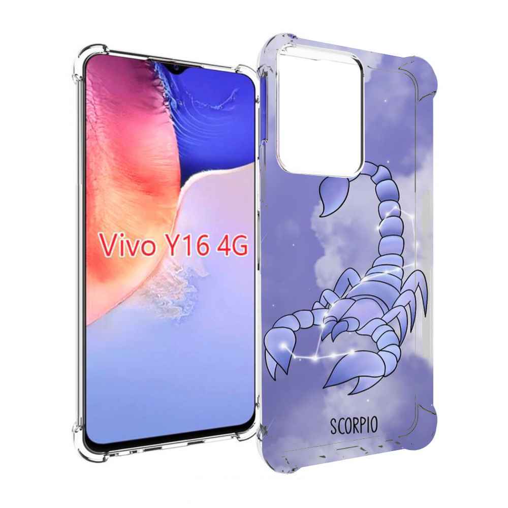 

Чехол MyPads знак зодиака скорпион 2 для Vivo Y16 4G/ Vivo Y02S, Прозрачный, Tocco