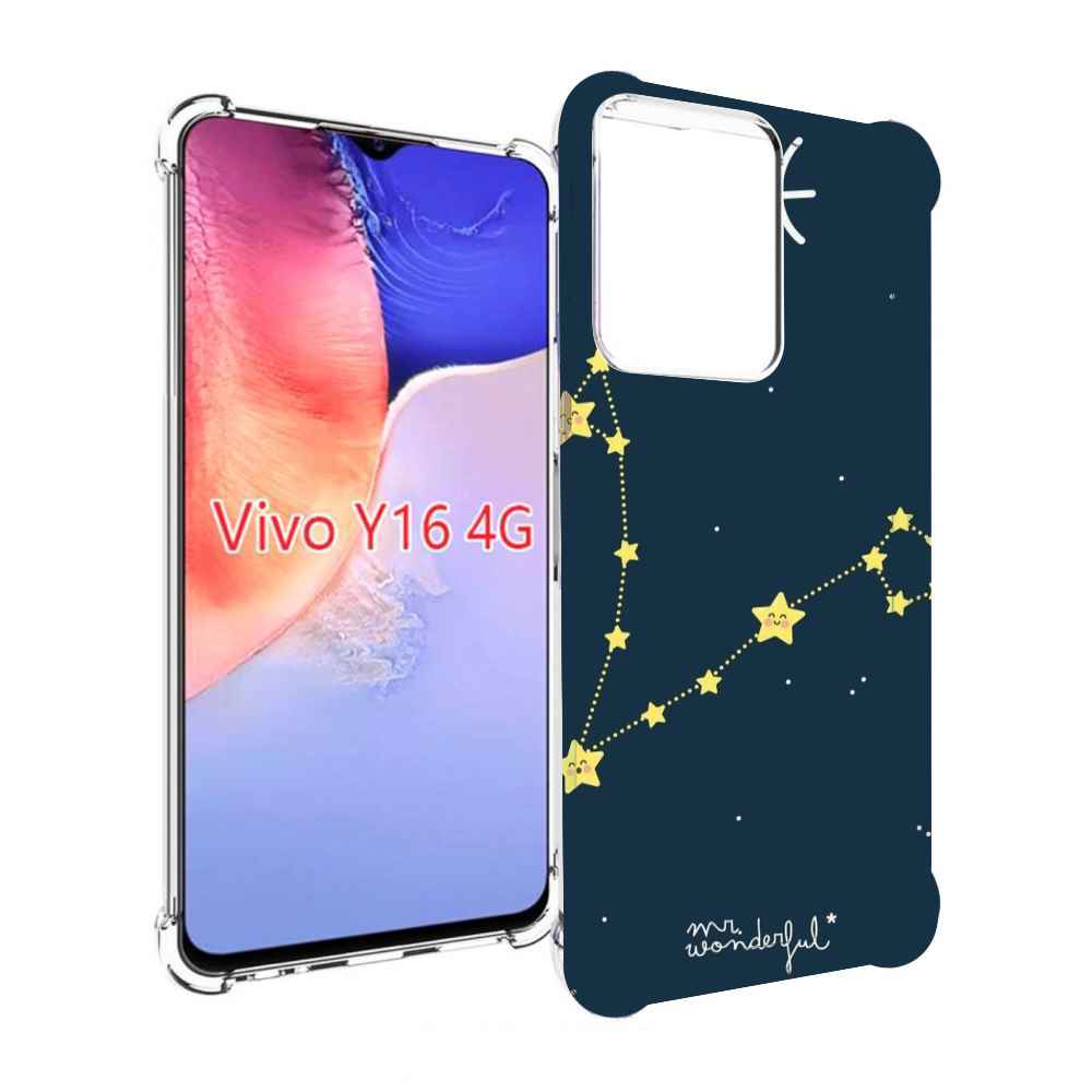 

Чехол MyPads знак зодиака рыбы 1 для Vivo Y16 4G/ Vivo Y02S, Прозрачный, Tocco