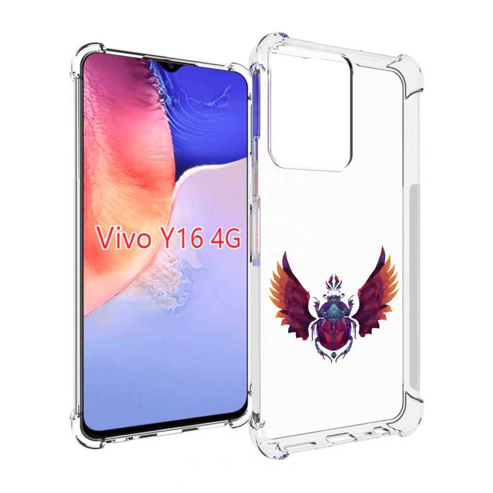 

Чехол MyPads алмазный скоробей для Vivo Y16 4G/ Vivo Y02S, Прозрачный, Tocco