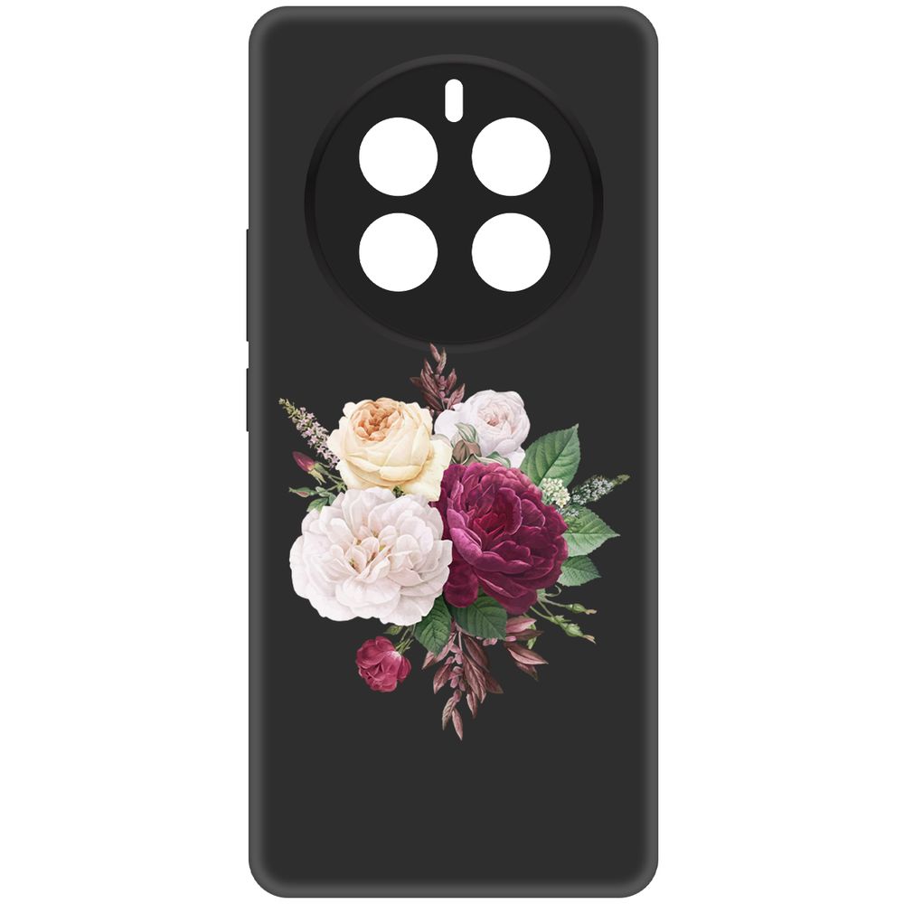 

Чехол-накладка Krutoff Soft Case Цветочная композиция для Realme 12 Pro 5G черный