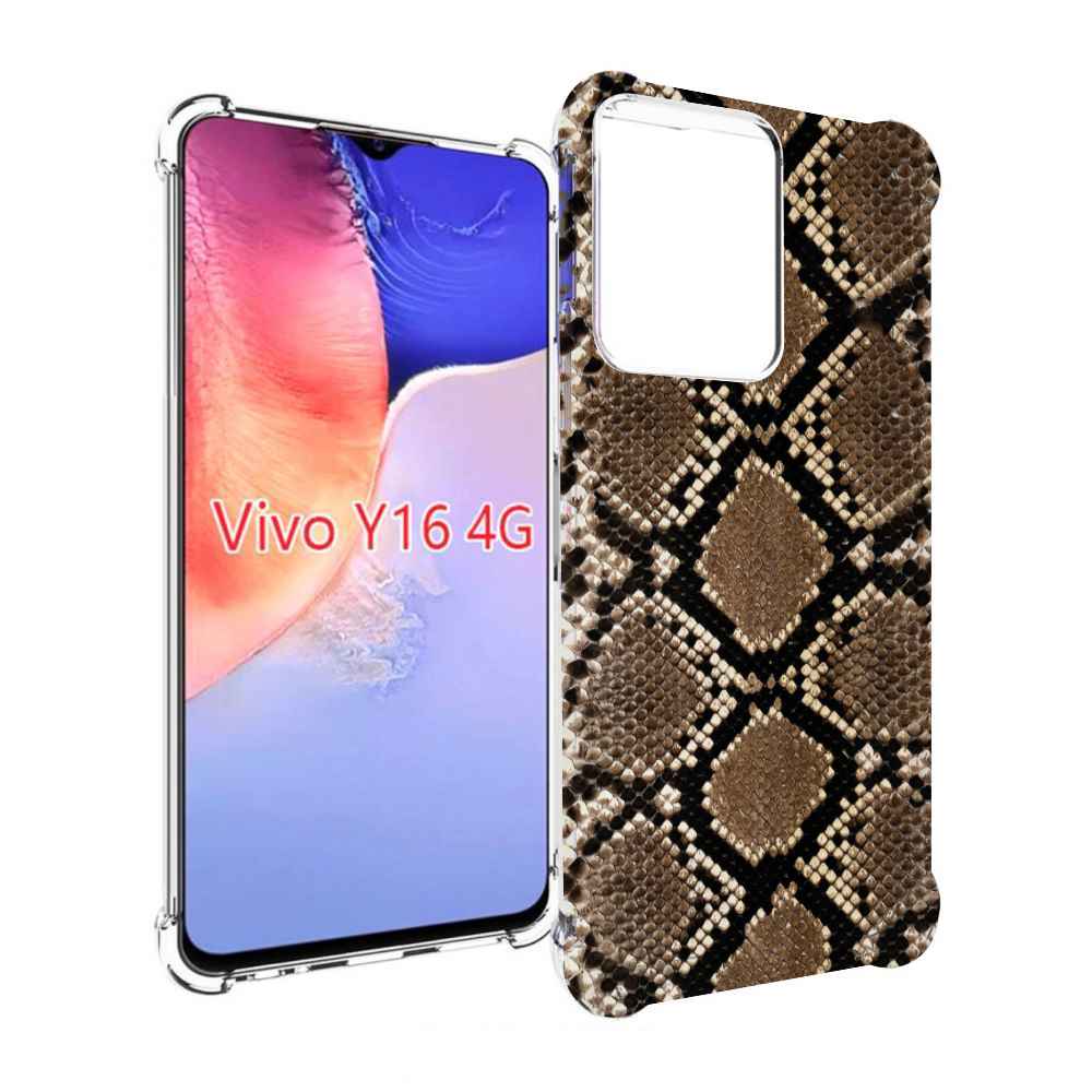 

Чехол MyPads змеиная кожа для Vivo Y16 4G/ Vivo Y02S, Прозрачный, Tocco
