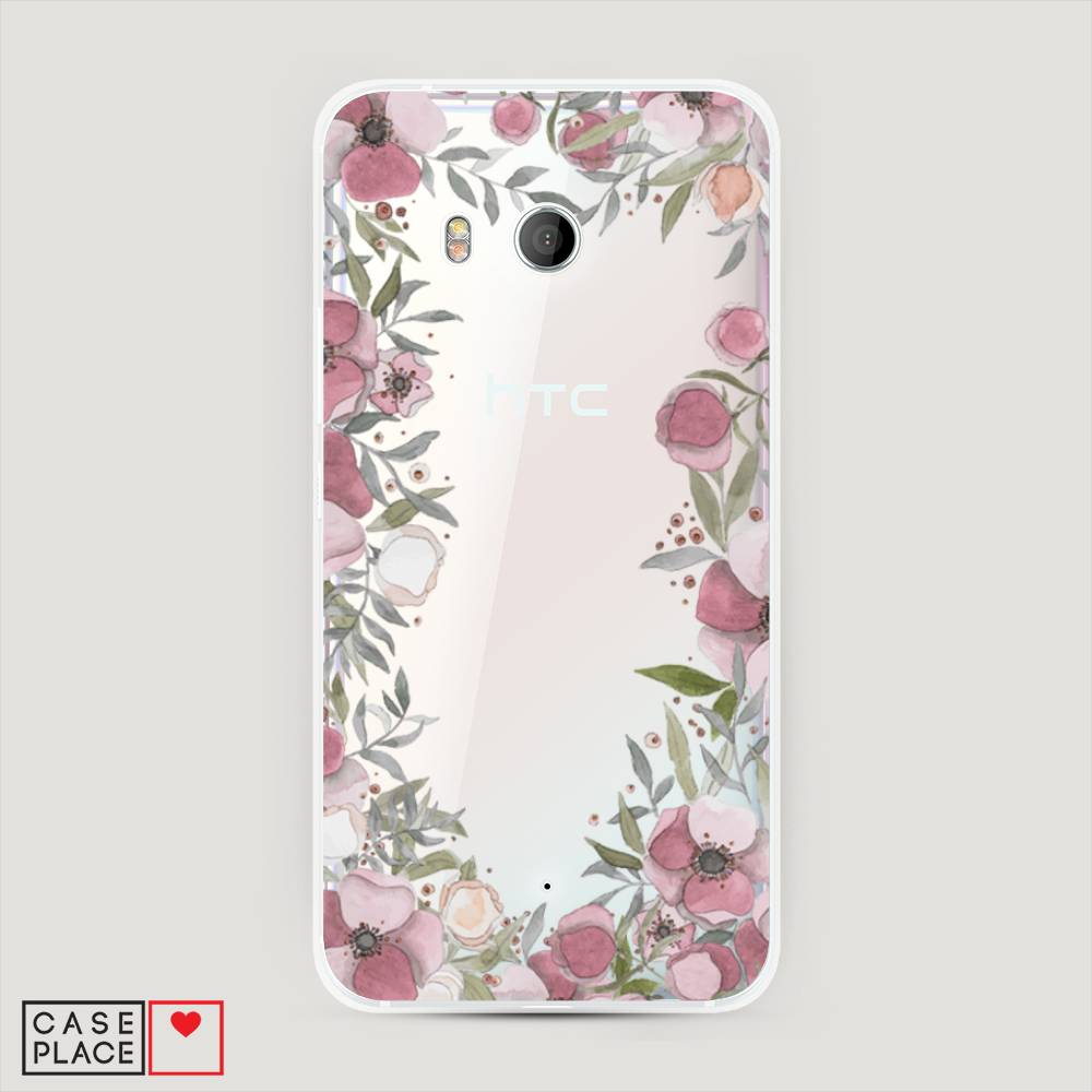 

Чехол Awog "Розовая цветочная рамка" для HTC U11
