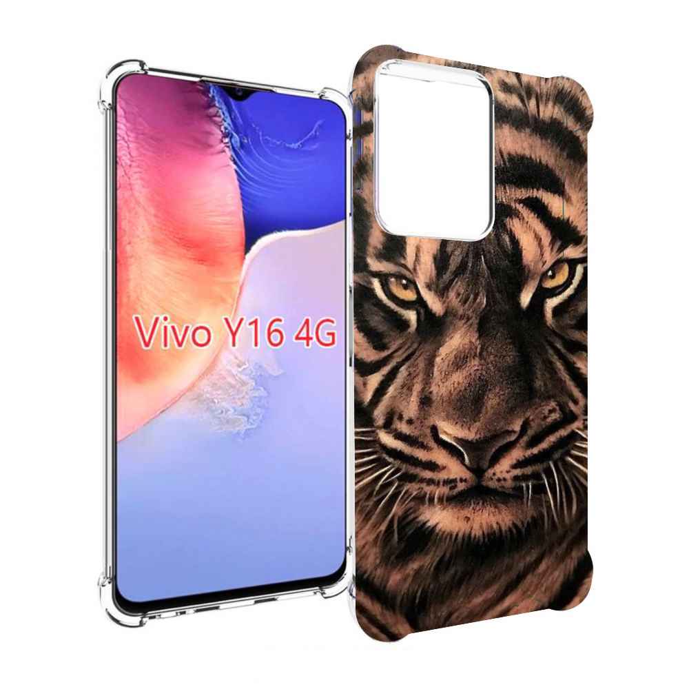 

Чехол MyPads злой-большой-тигр для Vivo Y16 4G/ Vivo Y02S, Прозрачный, Tocco