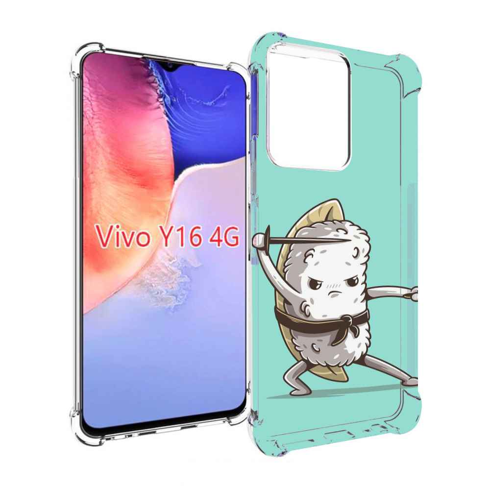 

Чехол MyPads злой суши детский для Vivo Y16 4G/ Vivo Y02S, Прозрачный, Tocco