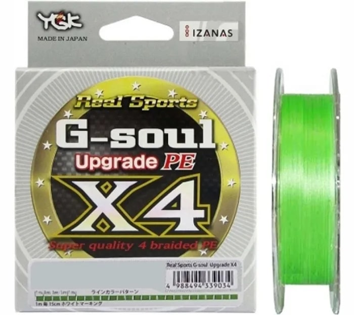 

Леска плетеная YGK G-Soul Upgrade 0,08 мм, 150 м, 2,3 кг, light green, 1 шт., G-Soul Upgrade