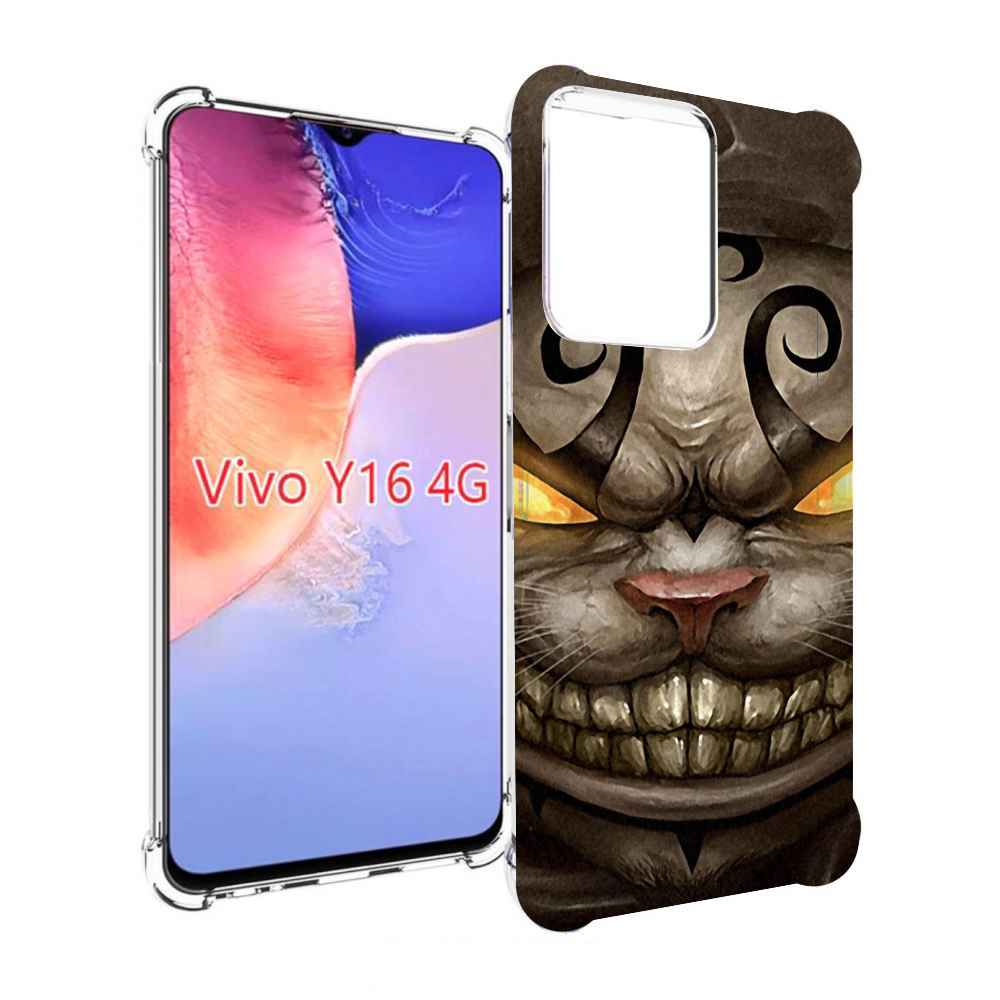 

Чехол MyPads злой котик с желтыми глазами для Vivo Y16 4G/ Vivo Y02S, Прозрачный, Tocco