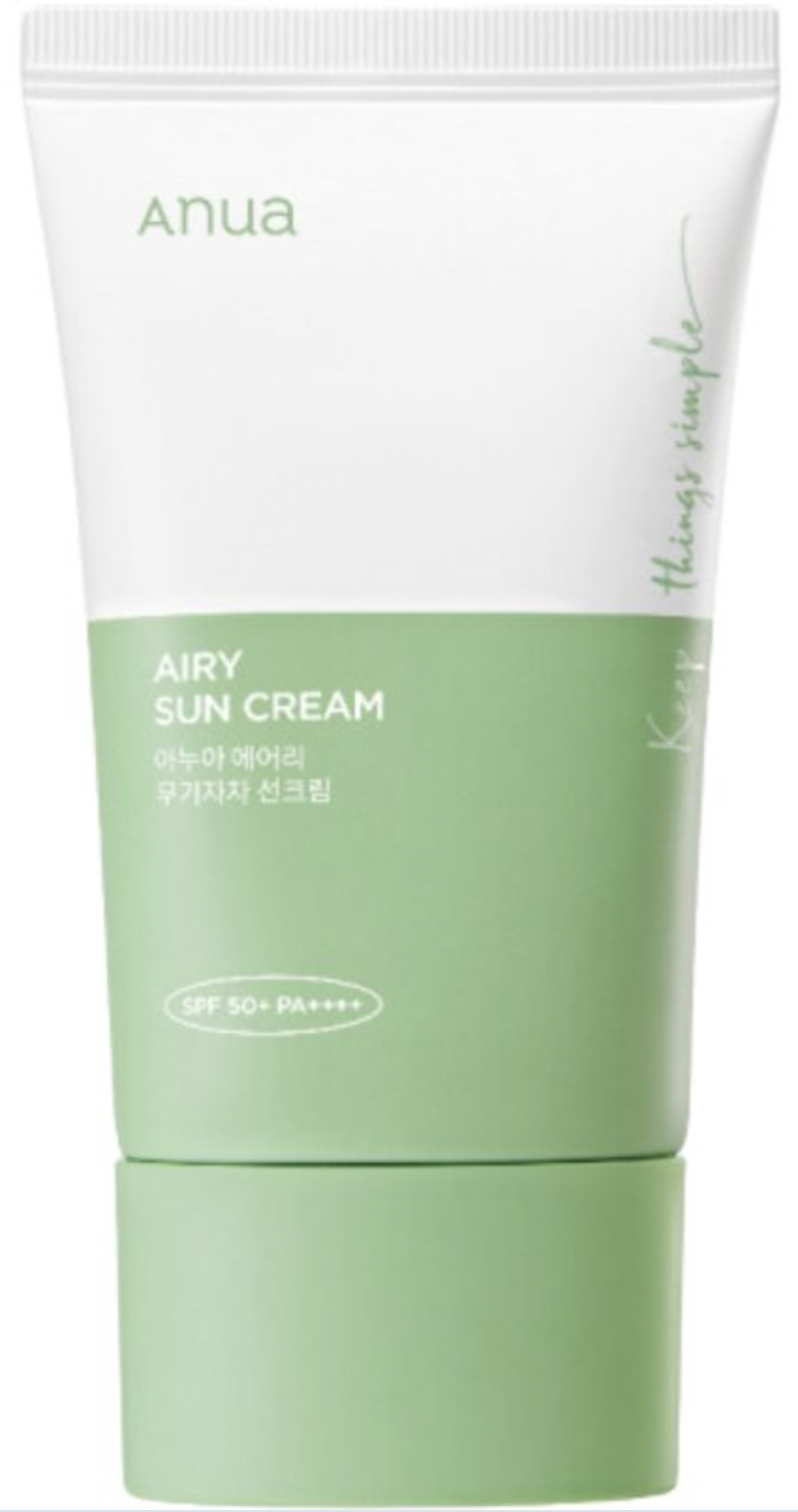 

Минеральный солнцезащитный крем с экстрактом хауттюйнии ANUA Airy Sun Cream SPF50+ PA++++