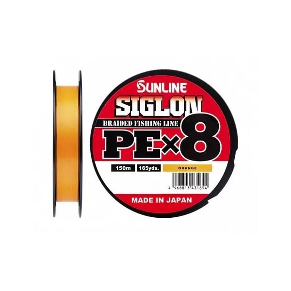 

Леска плетеная SunLine Siglon PE8 0,121 мм, 150 м, 3,3 кг, orange, 1 шт., Siglon PE8