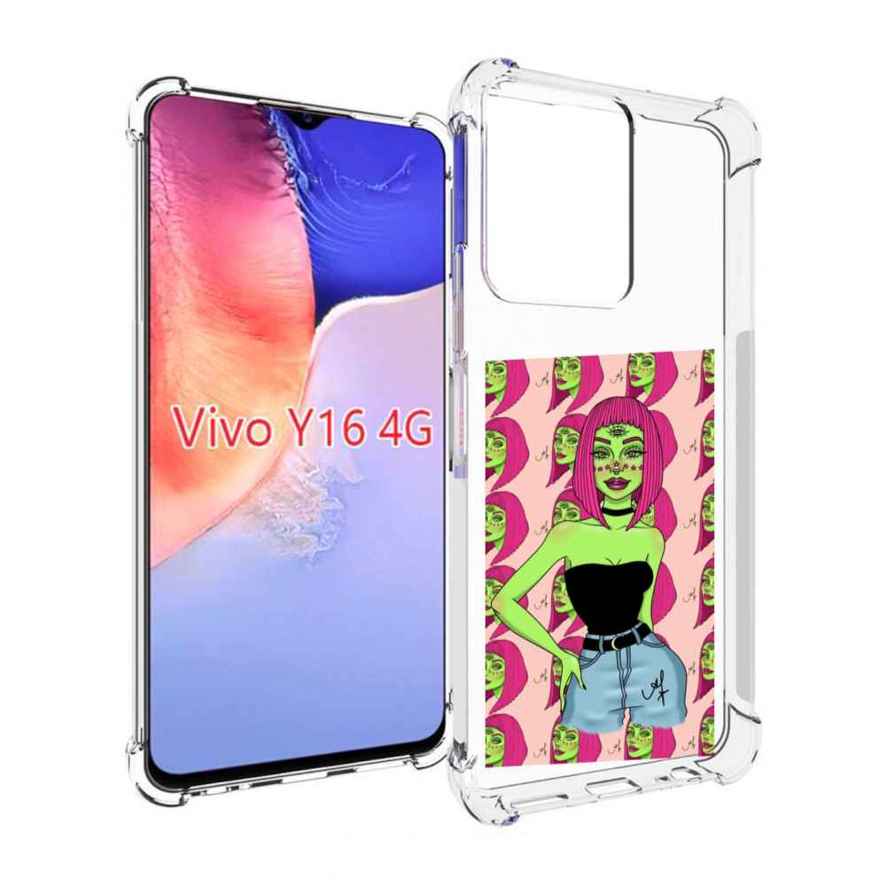 

Чехол MyPads зеленая-девушка-с-глазом женский для Vivo Y16 4G/ Vivo Y02S, Прозрачный, Tocco