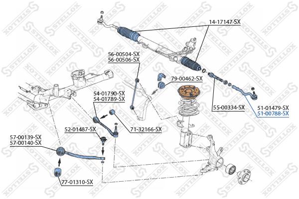 

Наконечник рулевой Stellox 5100788SX