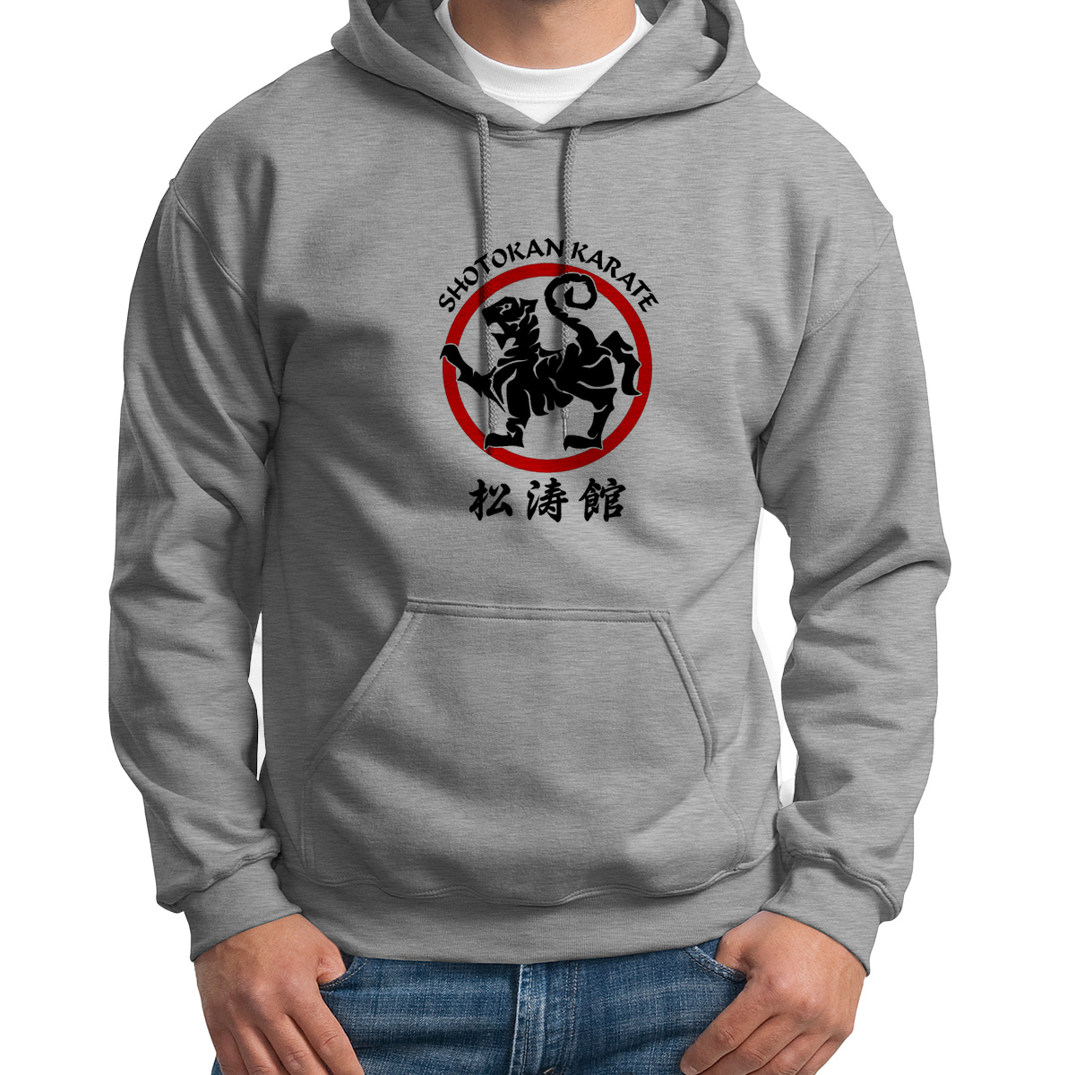 

Худи унисекс CoolPodarok Shotokan karate каратэ серое 44 RU, Серый, S0113457