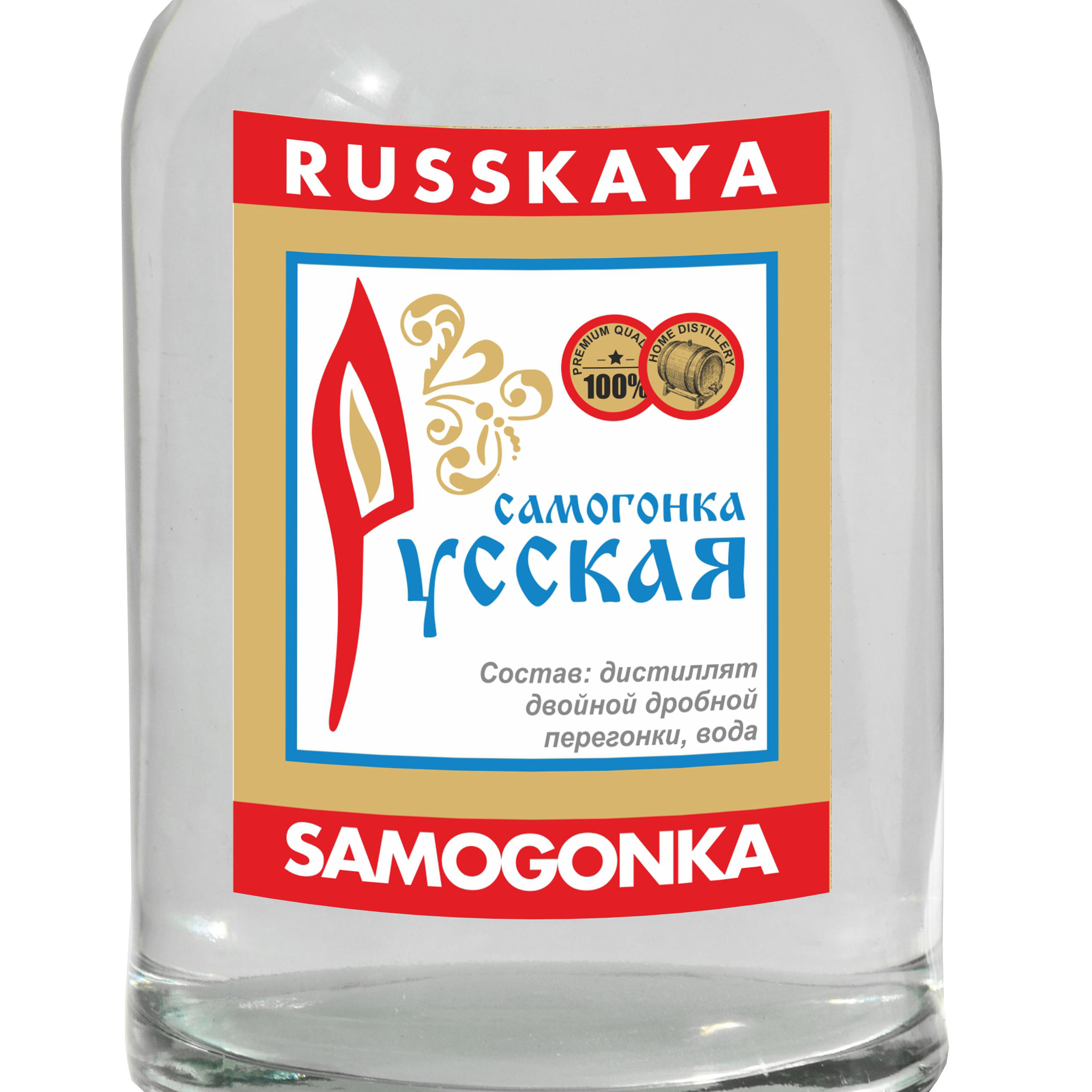 

Этикетка на бутылку из плёнки "Русская", 15шт., 70x90 мм, Разноцветный, Русская/Плёнка