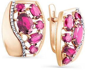 

Серьги женские из золота Magic Stones 02-2-528-1601-011, фианит/корунд, 02-2-528-1601-011