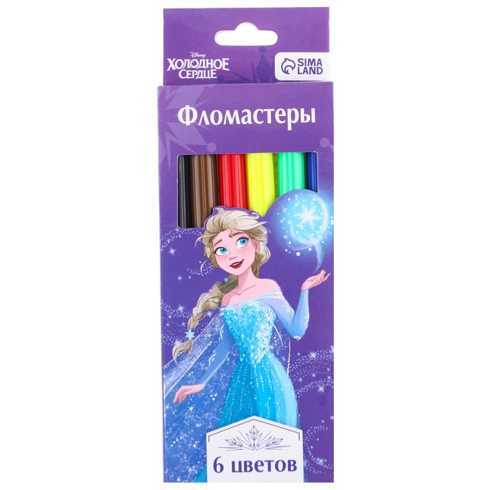 Фломастеры Disney Холодное сердце, 6 цветов