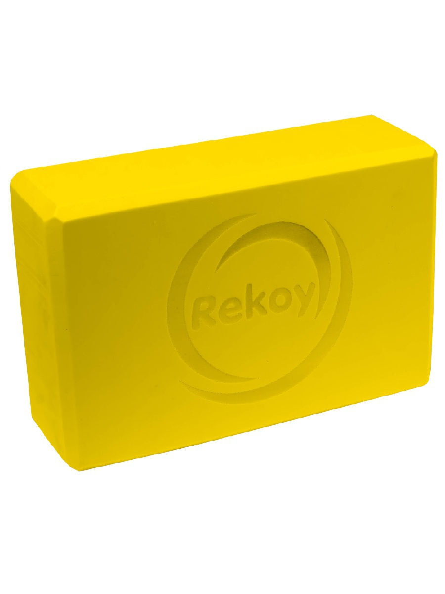 Блок для йоги Rekoy 23х15 см, желтый