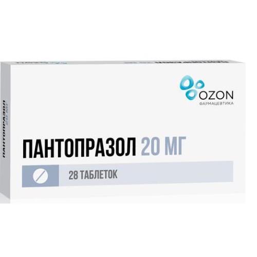 

Пантопразол таблетки кишечнорастворимые покрытые оболочкой 20мг №28