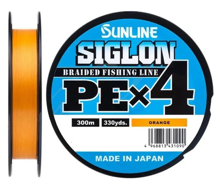 

Леска плетеная SunLine Siglon PE4 0,242 мм, 300 м, 15,5 кг, orange, 1 шт., Siglon PE4