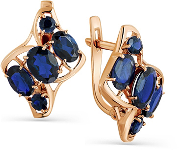 

Серьги женские из золота Magic Stones 02-2-494-1500-010, корунд, 02-2-494-1500-010