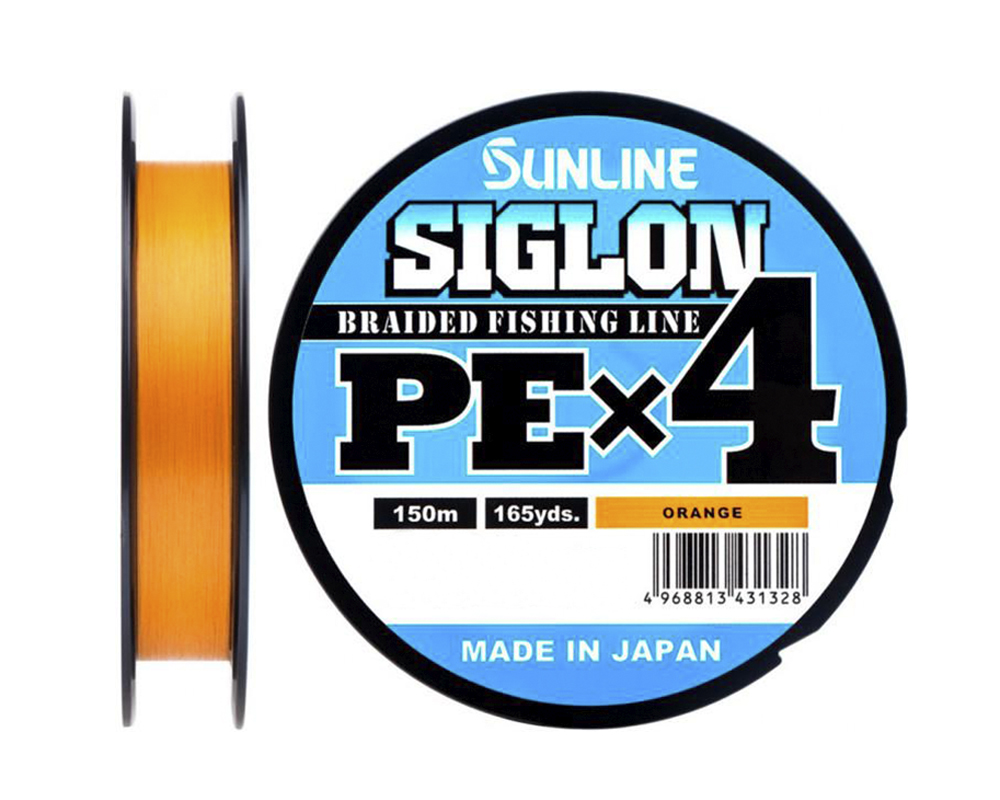 

Леска плетеная SunLine Siglon PE4 0,171 мм, 150 м, 7,7 кг, orange, 1 шт., Siglon PE4