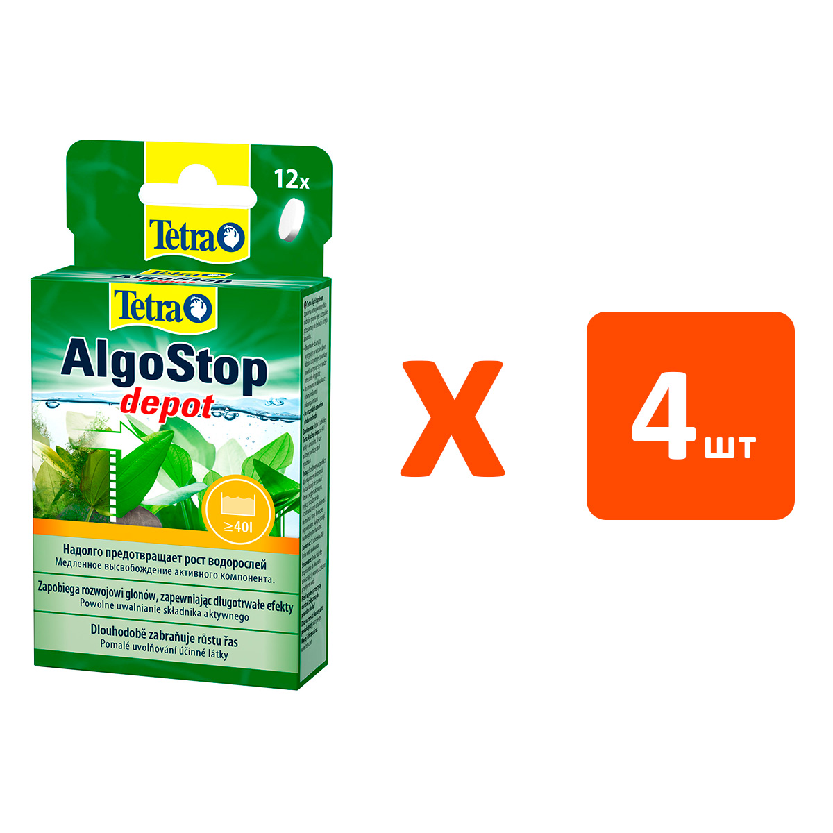 

Средство для борьбы с водорослями Tetra Algostop Depot длительного действия, 4шт по 12таб
