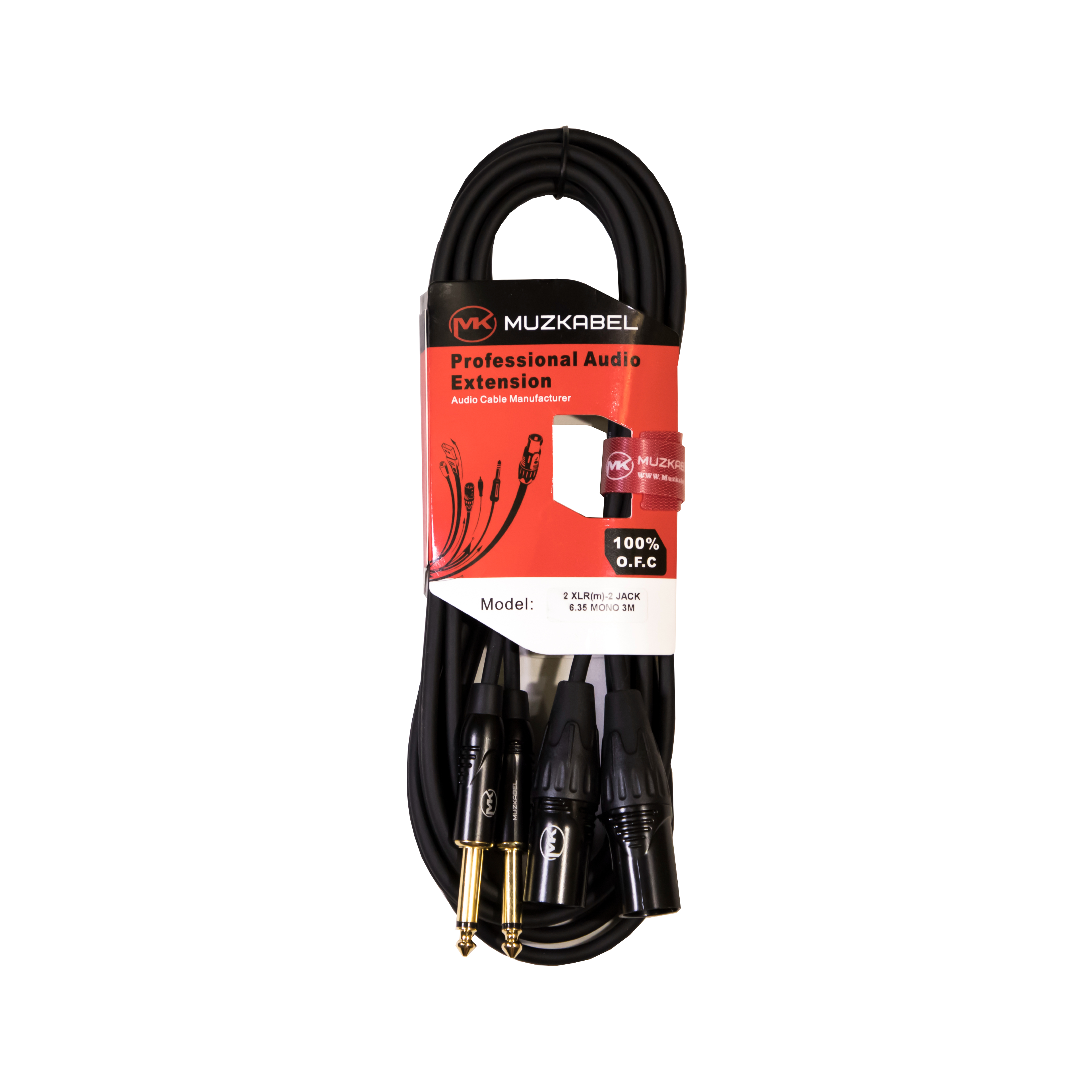 

Аудио кабель MUZKABEL AMC126 - 6 метров, 2JACK моно - 2XLR папа, Черный, AMC12