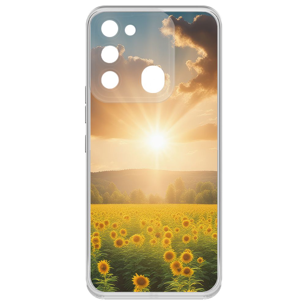 

Чехол-накладка Krutoff Clear Case Солнечно для Tecno Spark 8C, Прозрачный