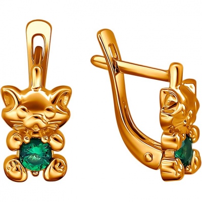 

Серьги из красного золота с шпинелью Эстет 01С2111666-3, 01С2111666-3