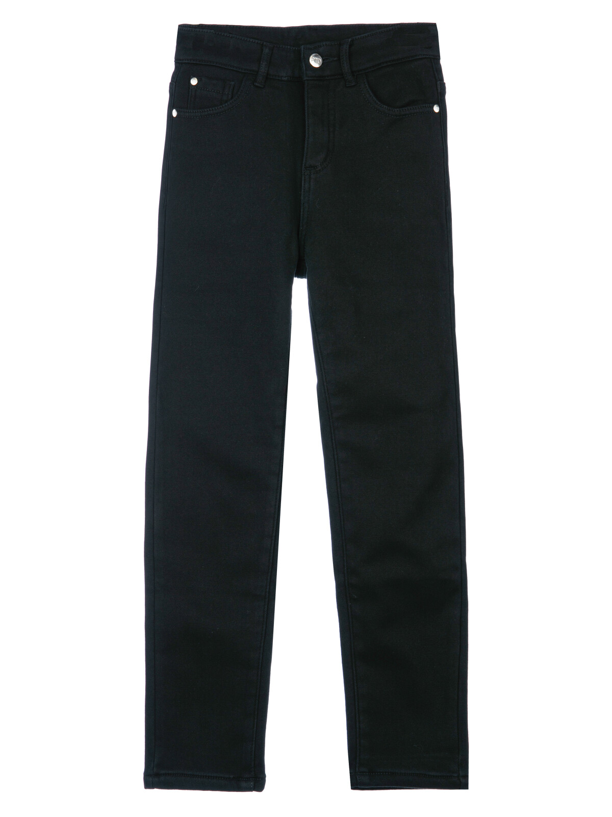 Брюки текстильные джинсовые утепленные флисом для мальчиков PlayToday, черный, 158
